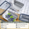 Stainless Steel Food Storage Containers-3Pcs Leakproof, Airtight Stainless-Steel Bowls with