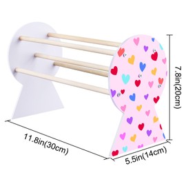 Basumee Headband Holder Hair Accessories Headbands Organizer for Girls Headband Display Hairband Storage Organizer Room Decor for Girls, Love Pink