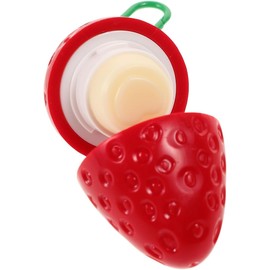 Bálsamo Labial Roja Crema Compacta, Hidratante de Fresa para Mujeres