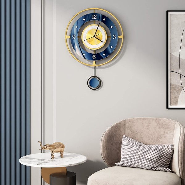 MEISD 21 Inch Decorative Wall Clock, Battery Operated, Quartz Sweep