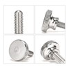 Leliafleury M4*10 Knurled Thumb Screws 10Pcs Stainless Steel Hand Grip