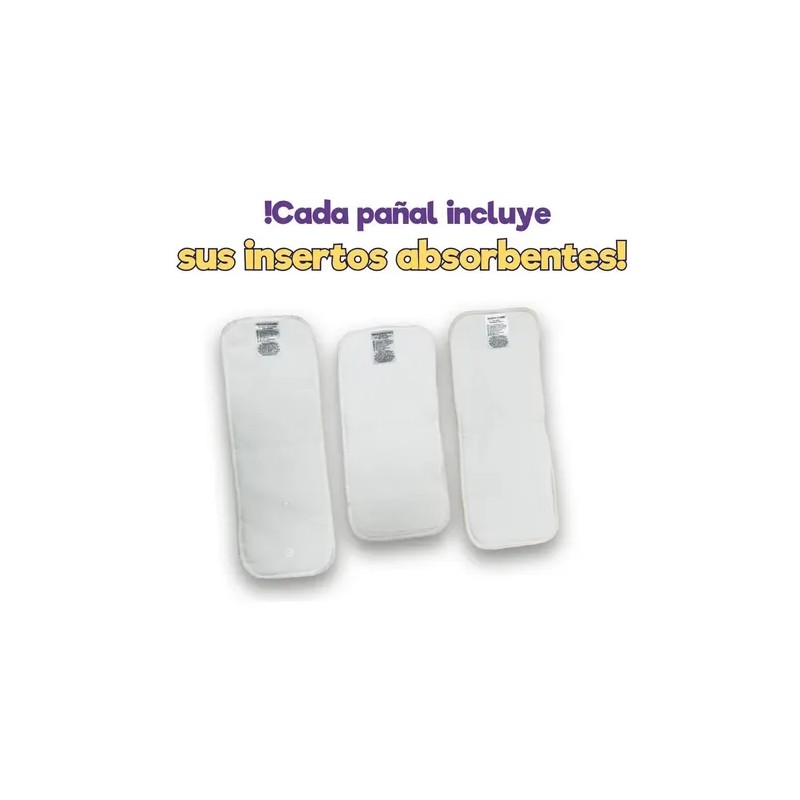 Pañales Ecológicos De Tela Ecopipo Filtro De Bambú 6 Pack