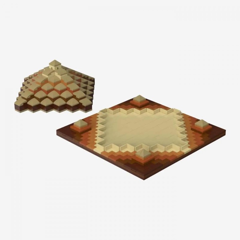 BlueBrixx Pro 108704-3D Pyramid 522 Building Blocks 3D Puzzle Set