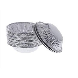 100pcs Disposable Aluminum Foil Egg Tart Pan Molds Mini Pot Pie Baking Plate