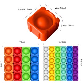 Giant Pop Blocks Bubble Premium Silicone Pop Fidget Blocks for Endless Joy and Education - Vibrant Pop Blocks for Imaginative Play and Puzzle Games-Toy Gift for Kids (25PCS)