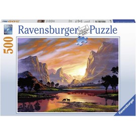 Ravensburger 500 Piece Tranquil Sunset Puzzle for Adults, Every Piece Unique, Softclick Technology, 19.5” x 14.25”