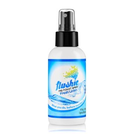 Flushie Pre-Toilet Spray for Poop Travel Size Toiletries Bathroom Spray for Poop Spray for Toilet Deodorizer Traveling Essentials Poop deodorizer Poop Odor eliminator 4oz (Linen, 4 Pack)