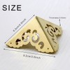 4Pcs Brass Corner Protectors Right Angle Brackets Brass Antique Edge