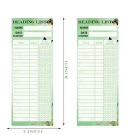 60 Pcs Reading List Bookmark Tracker, 3x8 Inch Personal Libraries Cards Book Tracker Reading List Book Mark for Reading Student Lover Readers Literary Gifts,Teacher School Bookworm Book Accessories