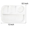TOPZEA 4 Pack Divided Dinner Trays, Ceramic Serving Platter Dinner