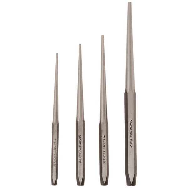 GEARWRENCH 4 Piece Long Taper Punch Set, 82307