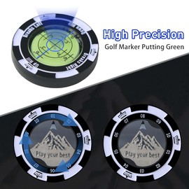 Golf Green Reader Pro Putt Golf Ball Marker Round Bubble Level High Precision Golf Putting Aid Putting Green
