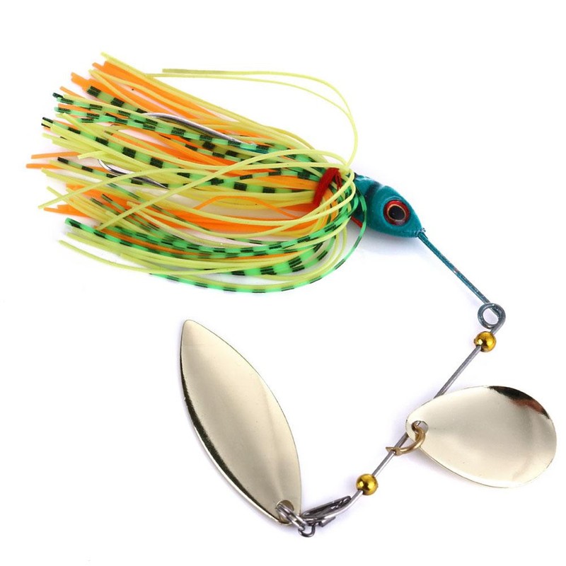 4Pcs Artificial Bait Set Fishing Lures Spinnerbait Hard Metal Fishing