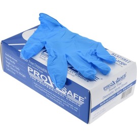 PRO-SAFE 5 mil Light Blue Nitrile Industrial Gloves, Powder-Free, Box of 100 (X-Large)