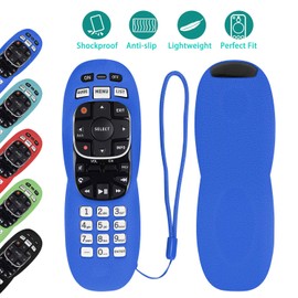 Protective Silicone Remote Cover for DirecTV RC70 RC70H RC71 RC71H RC72 RC73 and RC73B Remote Control Washable Anti-Lost Remote Case with Remote Loop (Blue)
