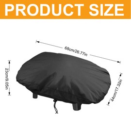 Gas Barbecue Cover, BBQ Grill Cover, Oxford Fabric Grill Cover, UV-Resistant and Waterproof, Cover Fits Q100/Q120/Q1000 Gas Grills, for Outdoor, Camping