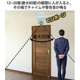 Revex GC250 Chime, Motion Sensor, Alarm, Sound Warning, Crime Prevention, Guests, White