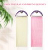 Beavorty 4pcs Exfoliating Back Scrubber Washcloth Towel Deep Cleans Skin