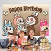 Happy Birthday Backdrop Birthday Wall Decorations for Lapupu Party Supplies