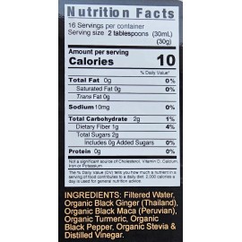 Livingston Natural Herbal Labs Organic BLACK GINGER With BLACK MACA By Livingston Natural Herbal Labs, 16 oz.