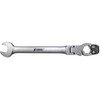 AGS Ratcheting Flare Nut Brake Line Wrench, Metric, Open Flex,