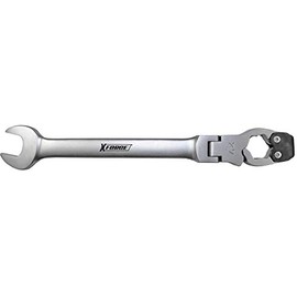 AGS Ratcheting Flare Nut Brake Line Wrench, Metric, Open Flex, 27mm - For Brake, Fuel, Tranmission Lines, & Cables