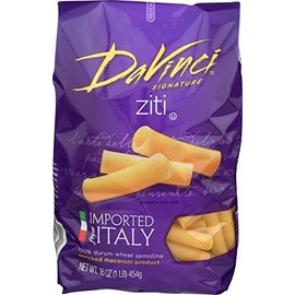 DaVinci Signature, Cut Ziti, 16 Ounce Resealable Bags (Pack of 12)