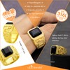 555Jewelry Stainless Steel Men's Ring Black Onyx Ring Square Mens