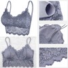 Duufin 5 Pcs Lace Bralettes for Women Bralette Padded Lace