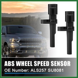 Motoforti 2PCS ABS Wheel Speed Sensor Brake Sensor Rear Left or Right Location Fit for Ram 1500 11-12 for Dodge for Ram 1500 07-10 Replaces ALS257 SU8081 56028668AA 56028668AB Long-lasting