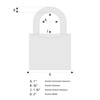 ABUS 80TI/50 KD Titalium Aluminum Alloy Padlock Keyed Different