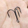 180pcs/Box Treble Fishing Hooks Sharp Round Bend Treble Hooks Strong