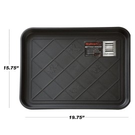 Stalwart Boot Tray Muddy Shoes Plastic Tray Drip Catch Keep Floors Clean 15.5 x 19.75 In
