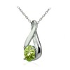 Plata de Ley auténtica o creado Gemstone colgante de infinito