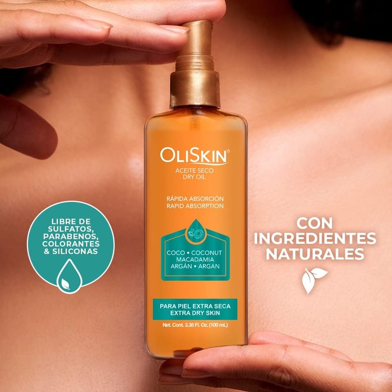 Oliskin, Aceite Seco de Coco, Macadamia y Argán, 100ml