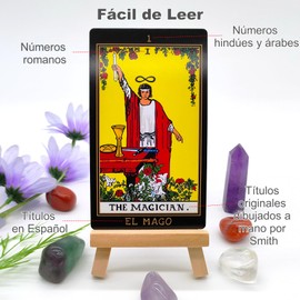 Pelucton Spanish Tarot Cards for Beginners, English and Spanish Edition of the Classic 78 Card Tarot Deck with Guide