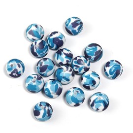 【B170】 Beads for DIY Projects: 15mm Round, Mixed Color, 30Qty PRINT, 50Qty SOLID Silicone Beads - B170:_#12 YM513