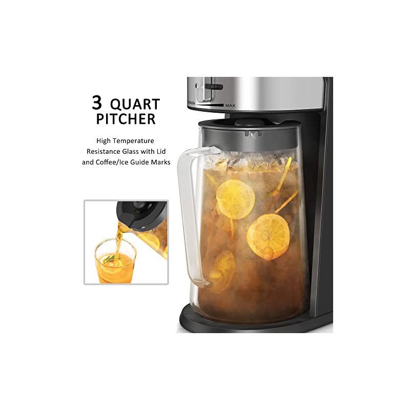 3QT Glass Pitcher for Wirsh Iced Tea & Coffee Maker