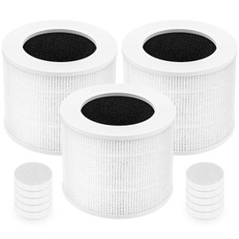 Core Mini Replacement Filter Compatible With LEVOIT Core Mini-P Air Purifier, 3-IN-1 Hepa Air Filter, Core Mini-RF Filter With 10 Pack Aroma Pads, 3-Pack