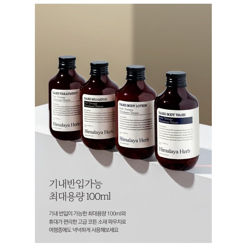 NARD Travel Toiletries Set 여행 5-Piece Mini Hair & Body