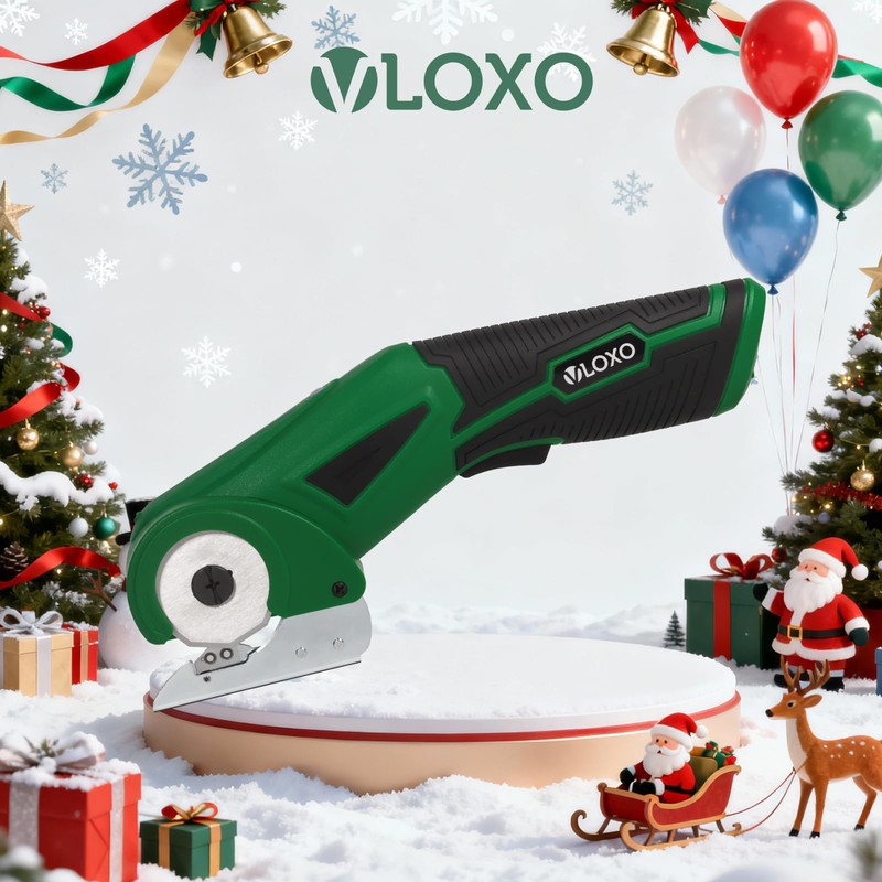 VLOXO Cordless Electric Scissors Upgraded, 4V Electric Cardboard Cutter Rechargeable