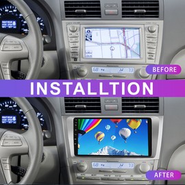 Camecho For 2007-2011 TOYOTA CAMRY Android 13 1G+32GB Car Stereo Radio GPS Navi WiFi Cam