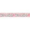 Unique 92190LF Girl Baby Shower Foil Banner | Pink |