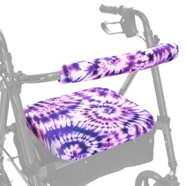 Top Glides Universal Rollator Walker Seat and Backrest Covers (Psychedelic Purple)