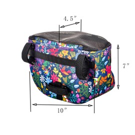 Remobia Hicol Kids Bike Basket,Durable Front Frame Bicycle & Scooter Basket Bag,Waterproof Bicycle Handlebar Bag for Boys, Girls, Toddlers (Flower)