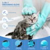 Oromaviela 8PCS Dog Rabbit Bunny Cat Grooming Kit,Self-Cleaning Brush,Nail Clipper,Grooming