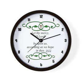 CafePress Bible Scripture Psalm 33 22 White Unique Decorative 10" Wall Clock