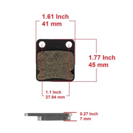 H&H bros For Yamaha Kodiak 450 Front Rear Brake Pads YFM450FA YFM450FAH 4x4 2003-2006