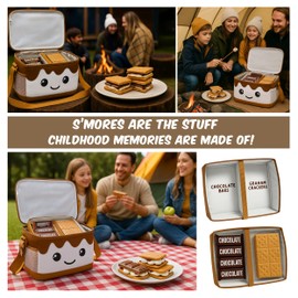 THE S'MORES COMPANY - S’mores Caddy with Tray Organizer, Smores Snackle Box Kit for S’mores Supplies, Camping Accessories