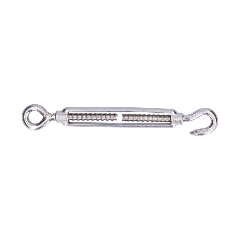 5Pcs Turnbuckle Hook and Eye Wire Rope Tension 304 Stainless